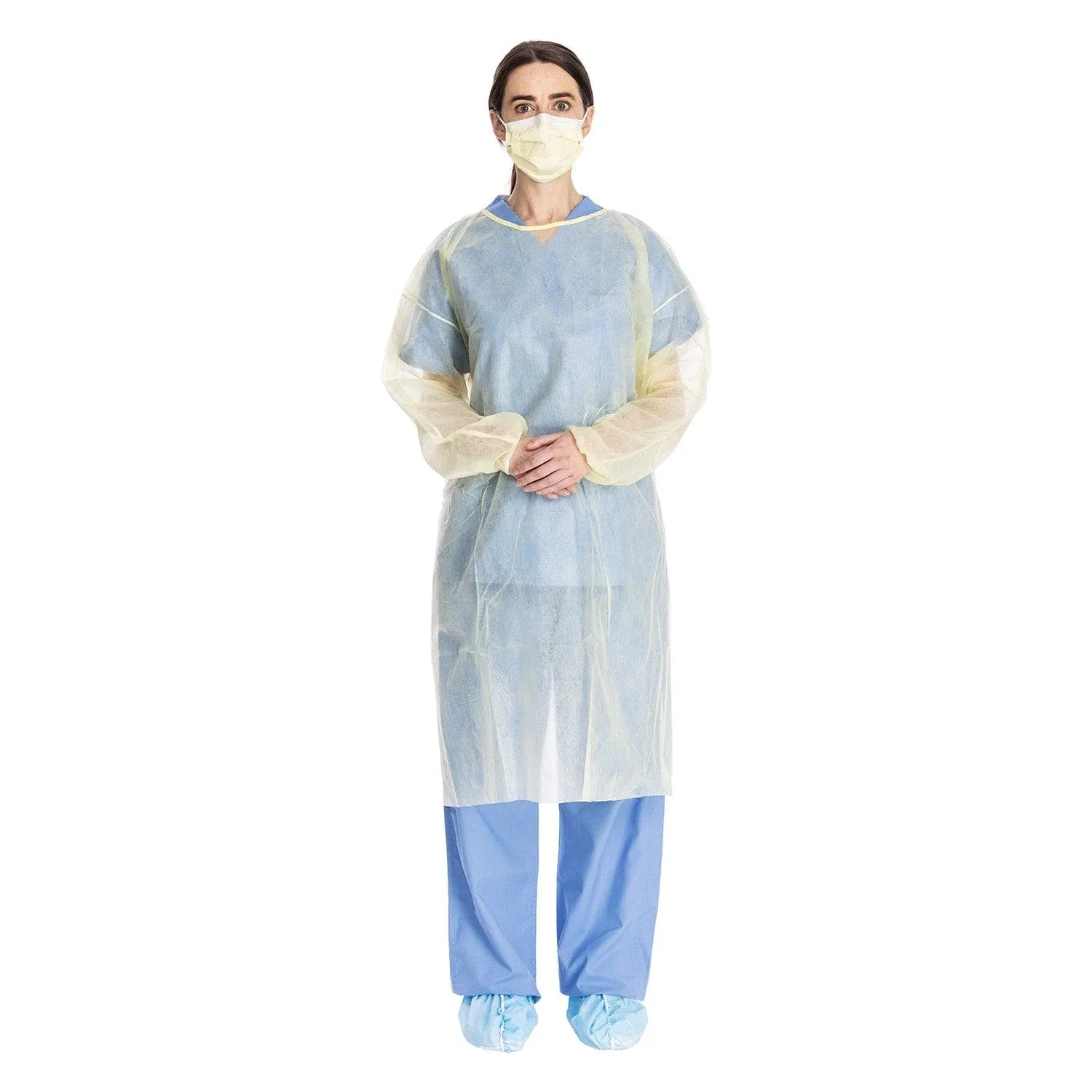 Halyard Spunbond Isolation Gowns, Yellow