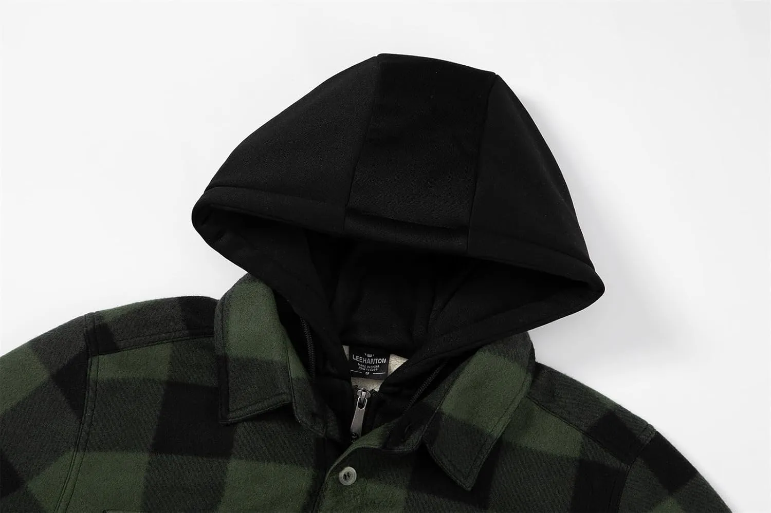 Heavy Thick Flannel Plaid Jacket Sherpa Fleece Lined Hoodies for Men Zip Up Winter Warm Coat Buffalo Zipper Sweatshirt