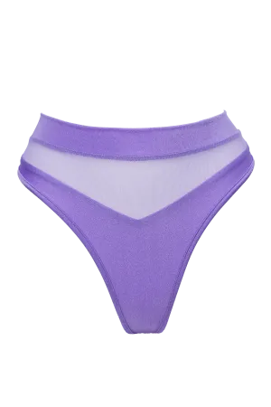 High-Cut Bottom 1/2 Mesh / BOND LYCRA LILAC