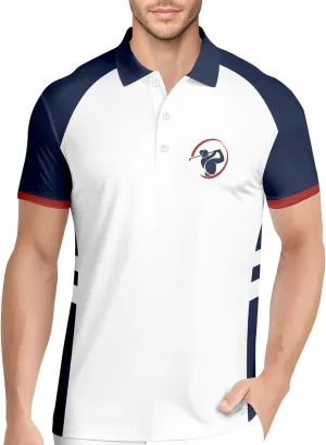 HIVICHI Golf Shirts for Men Funny Hawaiian Crazy Print Mens Polo Shirt