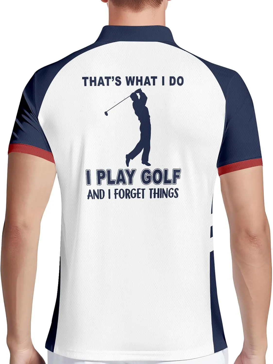 HIVICHI Golf Shirts for Men Funny Hawaiian Crazy Print Mens Polo Shirt
