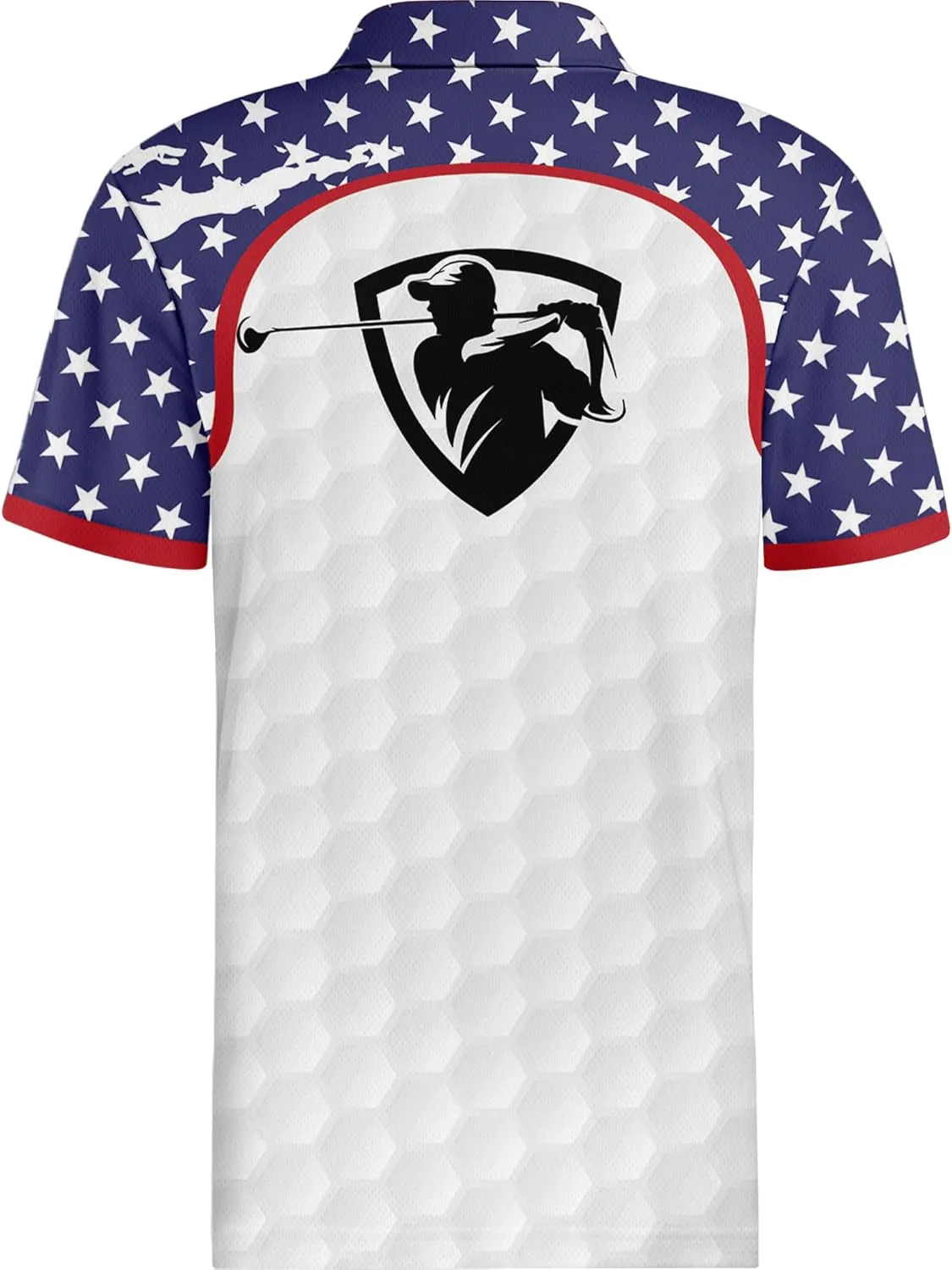 HIVICHI Golf Shirts for Men Funny Hawaiian Crazy Print Mens Polo Shirt