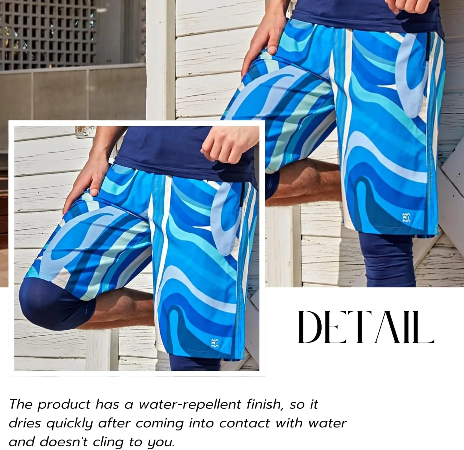 Islamic Men's Long-Fit Swimwear-Shorts | Knee-Length Modest Bathing Suits | Comfortable for Sports, Daily Wear