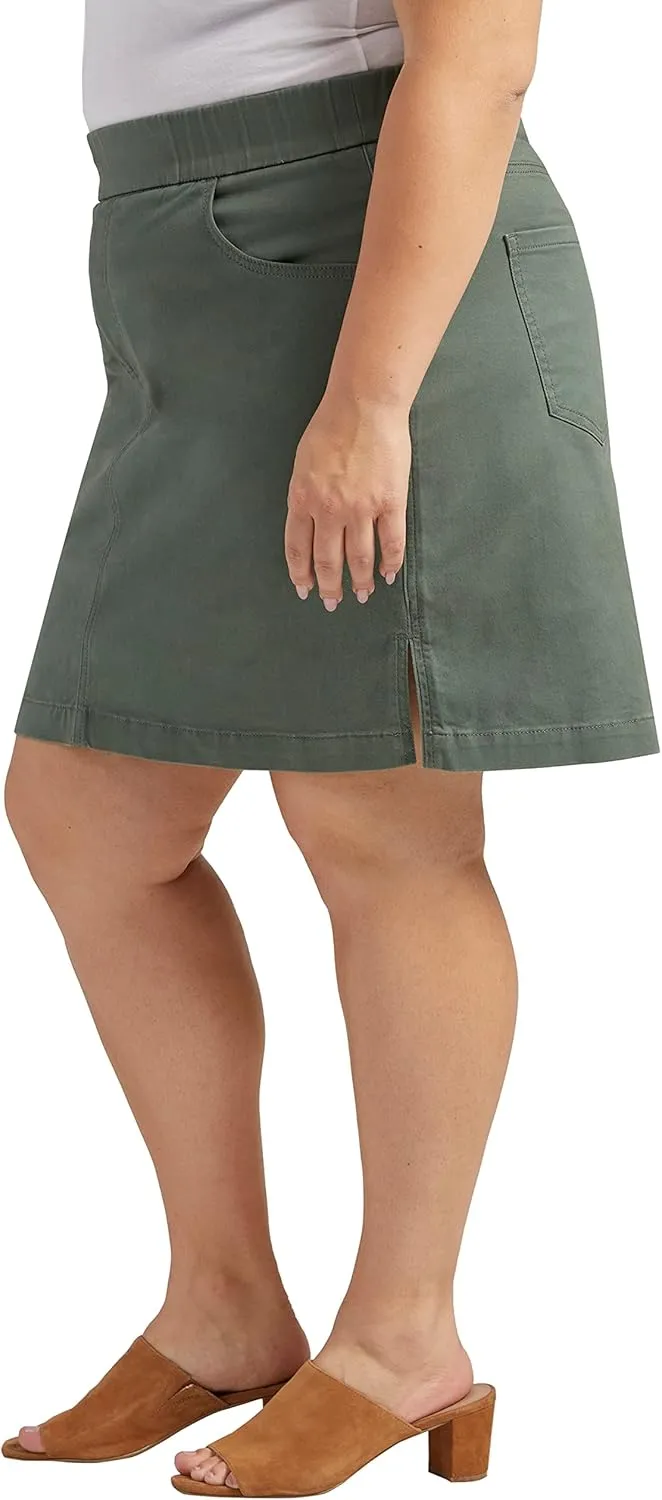 JAG Women's Plus Size On-The-go Mid Rise Skort-Legacy