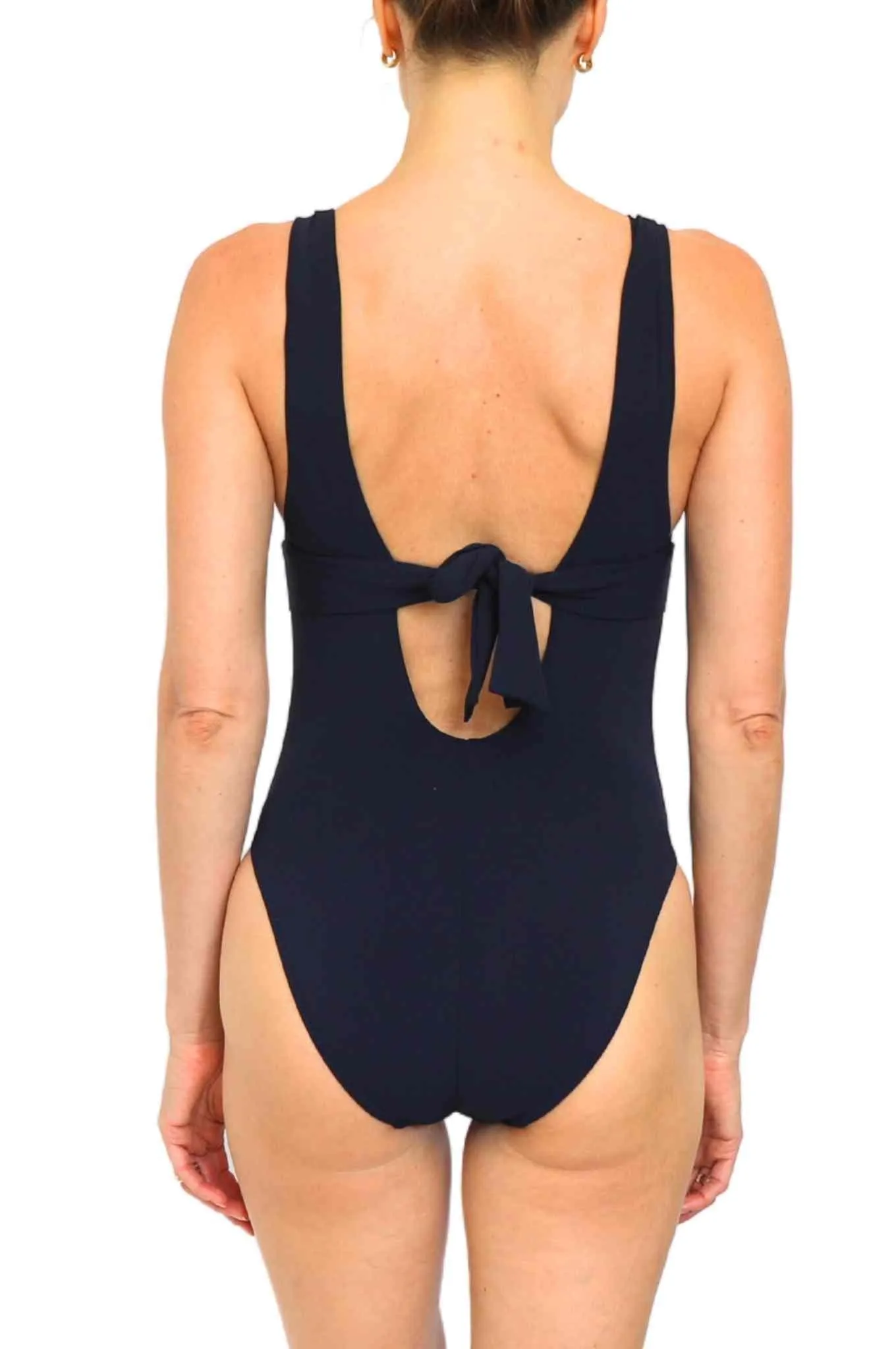JANE V PLUNGE ONE PIECE NAVY