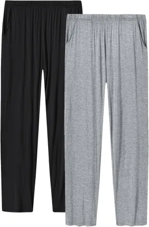 JINSHI Womens Pajama Pants with Pockets Soft Comfortable Lightweight Elastic Drawstring Modal Pajama Bottoms Lounge Pants