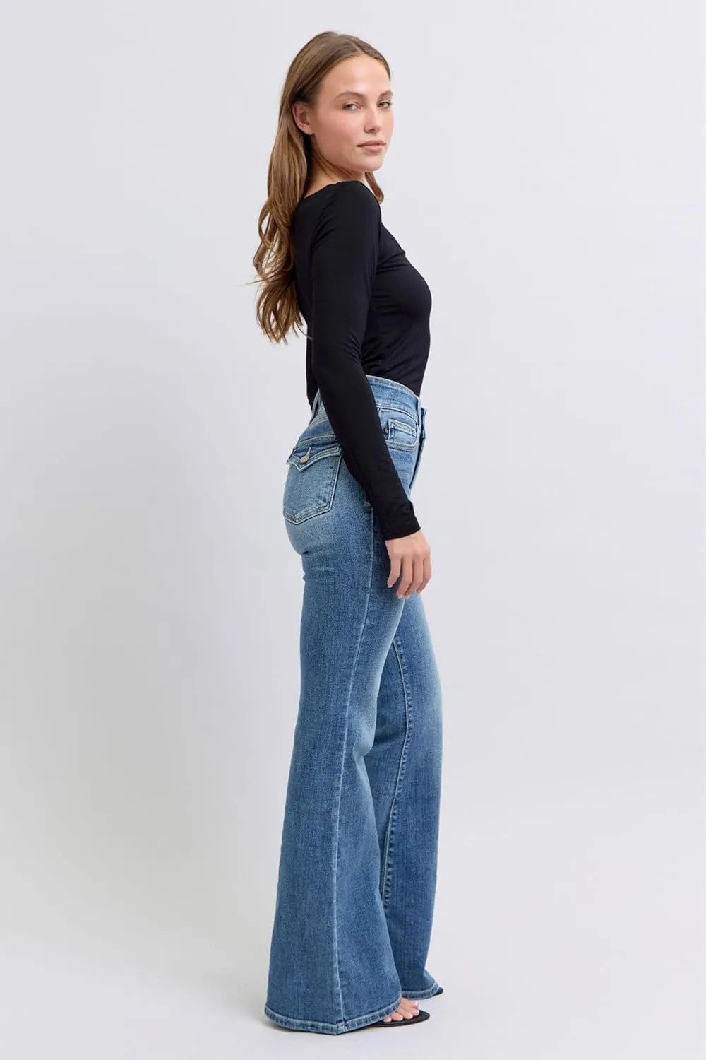 Judy Blue High-Waisted Flare Jeans with Tint  Classic, Comfortable, and Stylish Denim - 82630