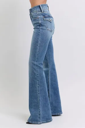 Judy Blue High-Waisted Flare Jeans with Tint  Classic, Comfortable, and Stylish Denim - 82630