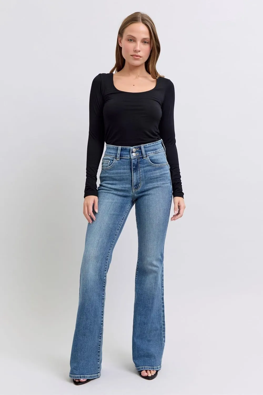 Judy Blue High-Waisted Flare Jeans with Tint  Classic, Comfortable, and Stylish Denim - 82630