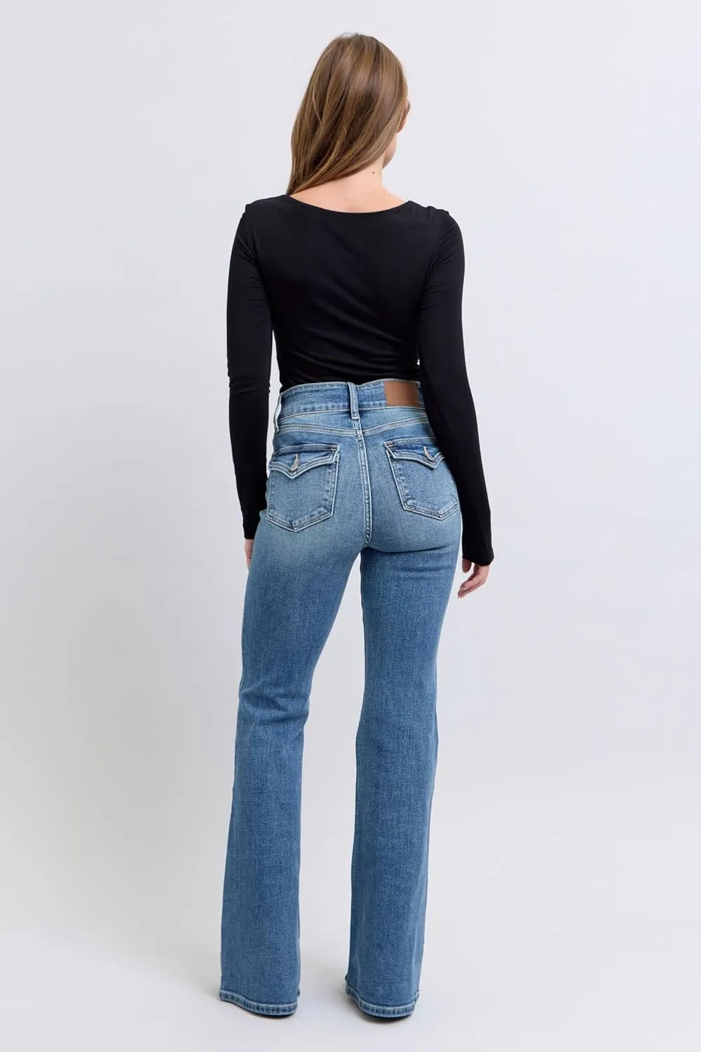 Judy Blue High-Waisted Flare Jeans with Tint  Classic, Comfortable, and Stylish Denim - 82630