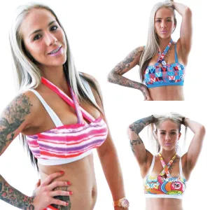 Juicee Peach GiGi Halter Neck Crop Top - LAST CHANCE
