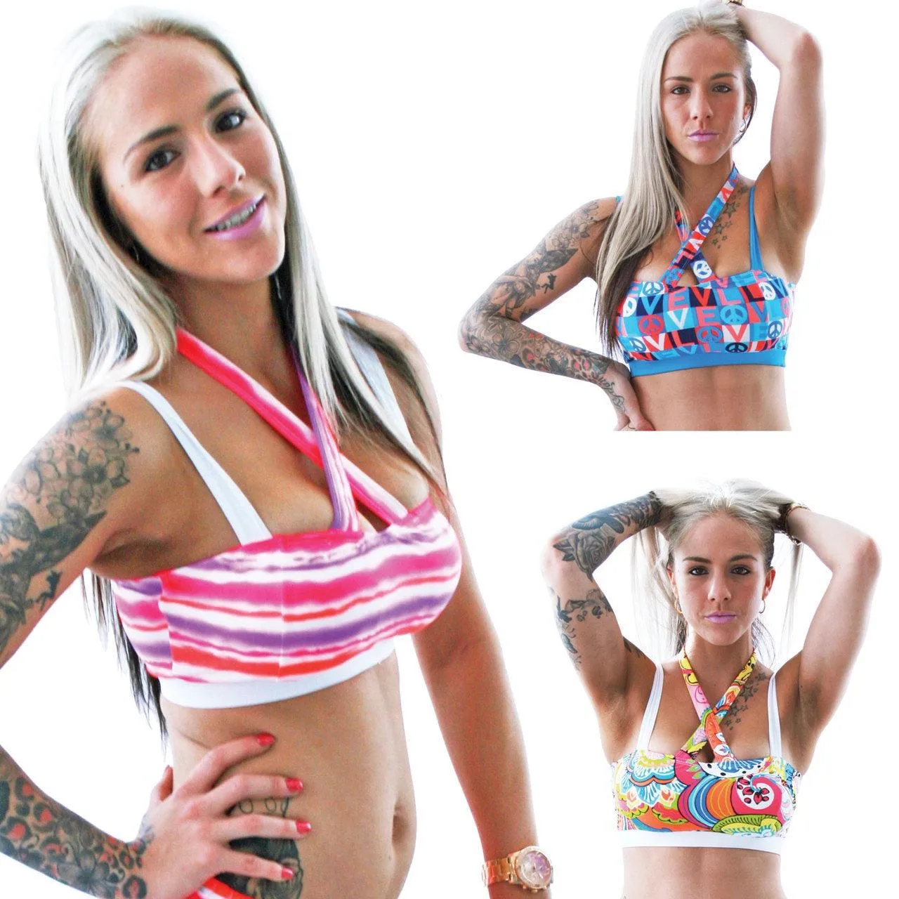 Juicee Peach GiGi Halter Neck Crop Top - LAST CHANCE