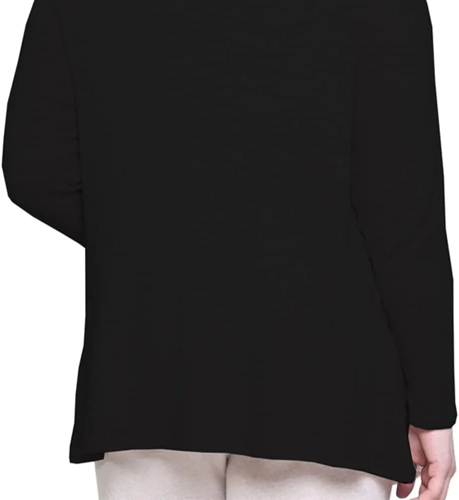 LA CERA Women's Open Front Casual Long Sleeve Knit Classic Sweaters Comfortable Brushed Cascase Cardigan
