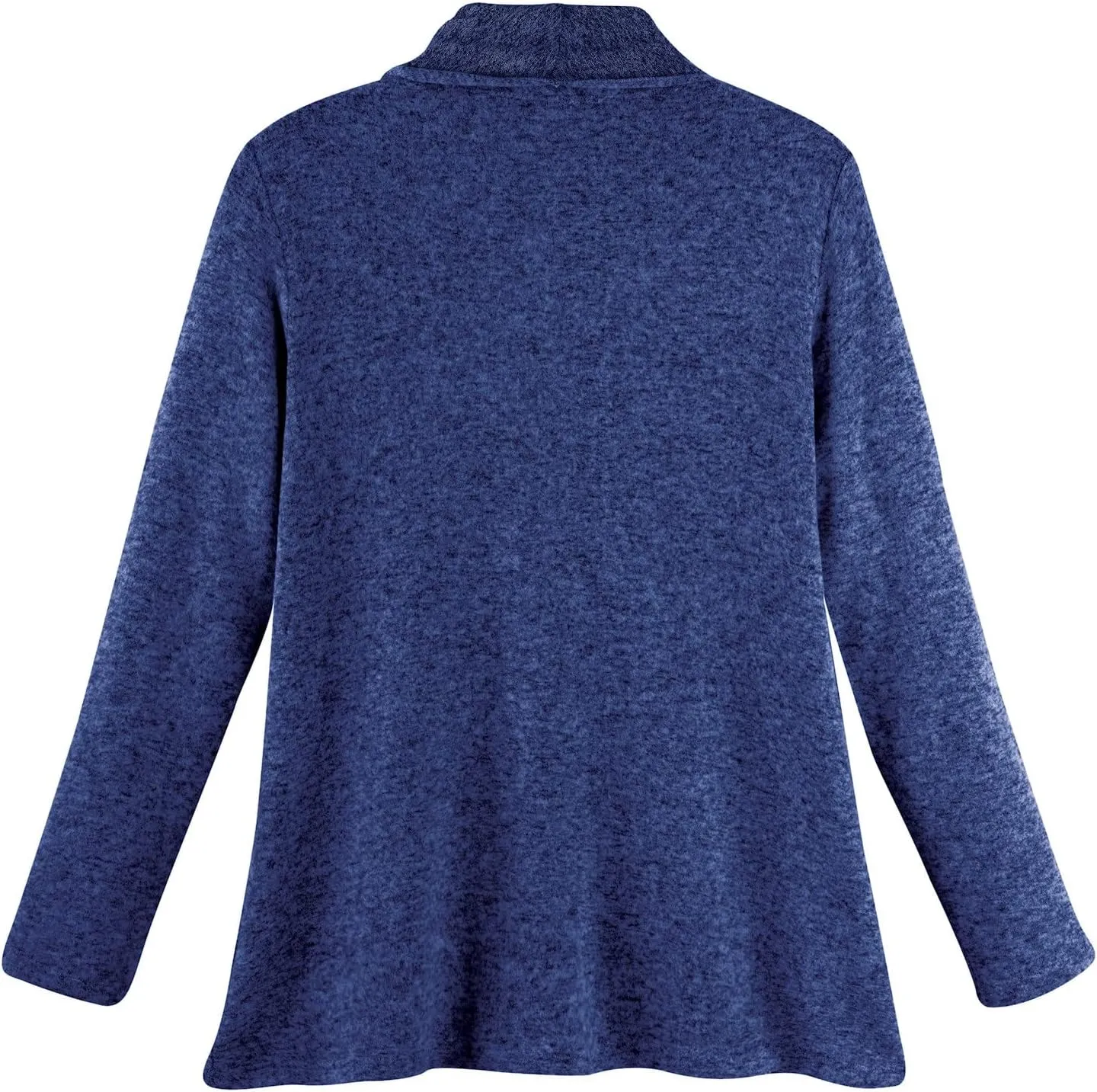 LA CERA Women's Open Front Casual Long Sleeve Knit Classic Sweaters Comfortable Brushed Cascase Cardigan