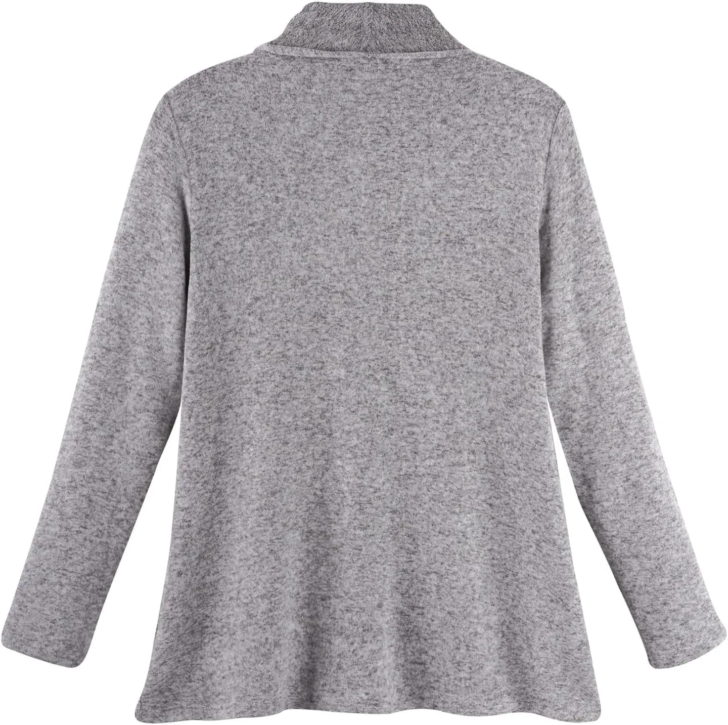 LA CERA Women's Open Front Casual Long Sleeve Knit Classic Sweaters Comfortable Brushed Cascase Cardigan