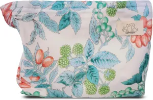Large Soft Cotton Makeup Bag Cosmetic Travel Pouch, Canvas Lined, Make Up Purse Organizer, Berry Blue