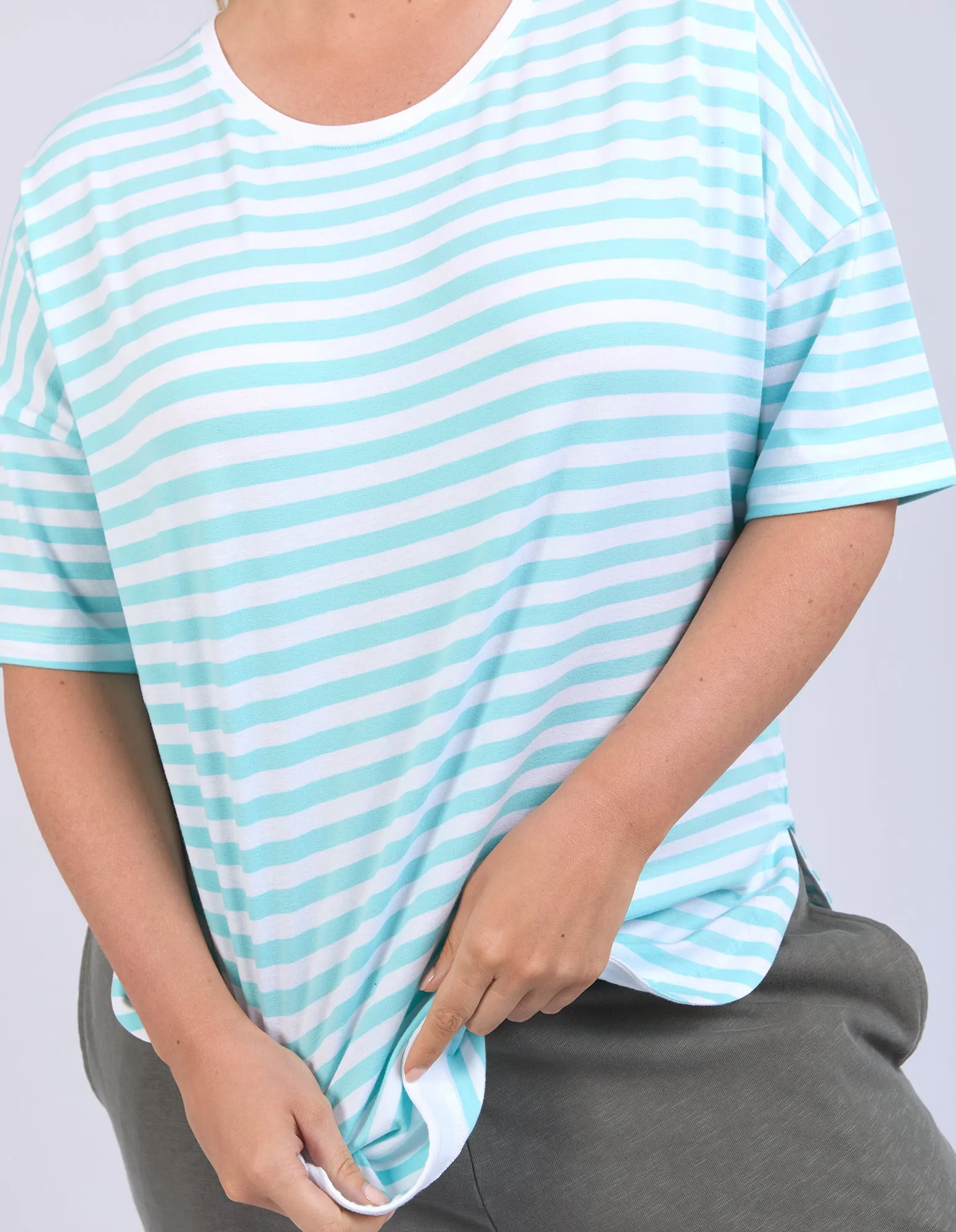 Lauren Tee Tonic Blue/White Stripe