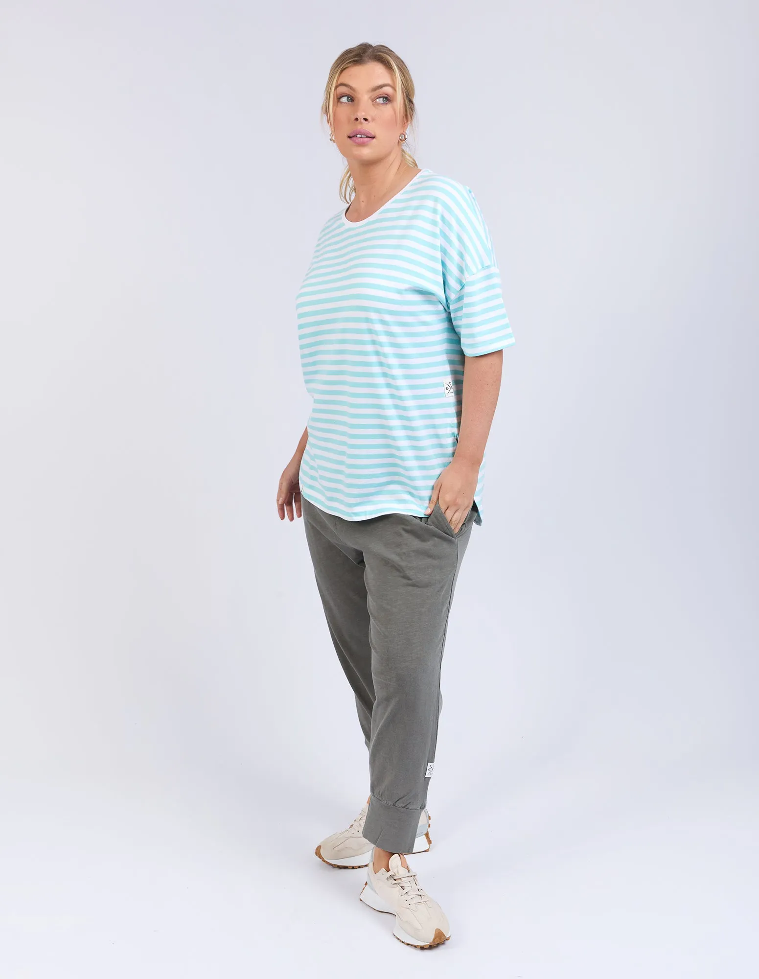 Lauren Tee Tonic Blue/White Stripe