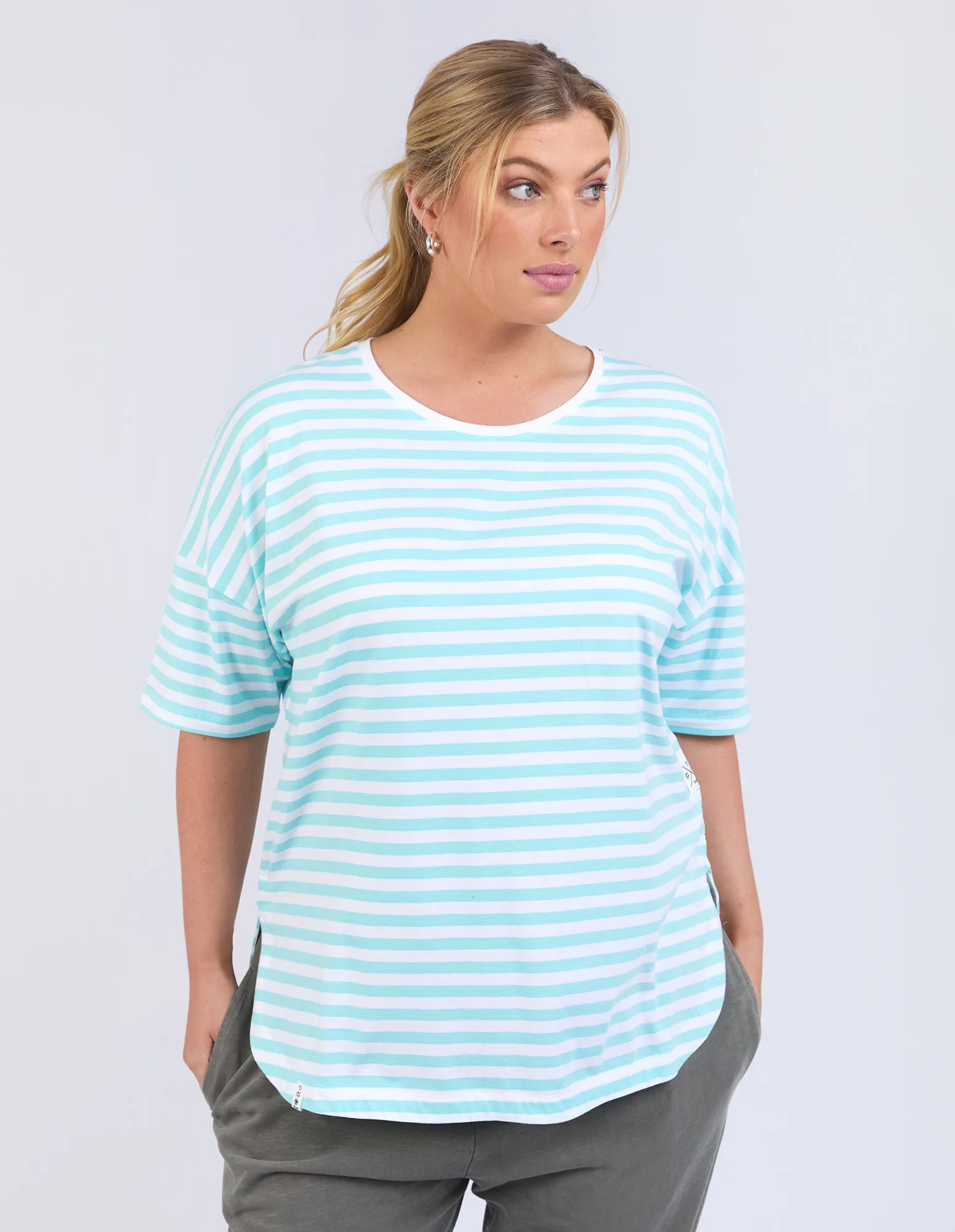 Lauren Tee Tonic Blue/White Stripe