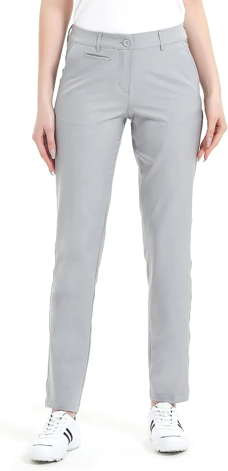 Lesmart Womens Pants Golf Stretch Lightweight Breathable Quick Dry Work Ladies Golf Pants with Pockets
