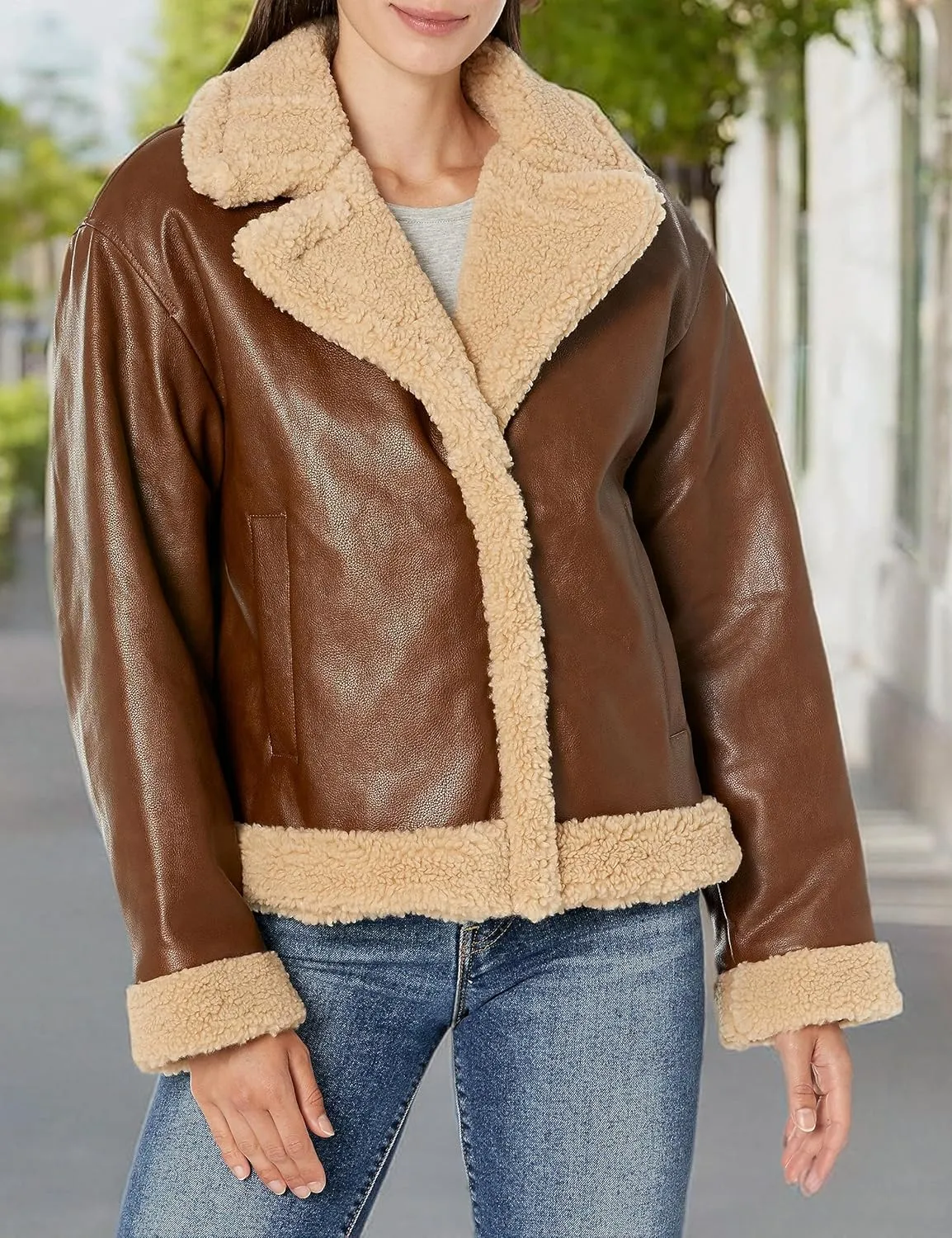 Levi's Women's Faux Leather Sherpa Lined Moto Jacket