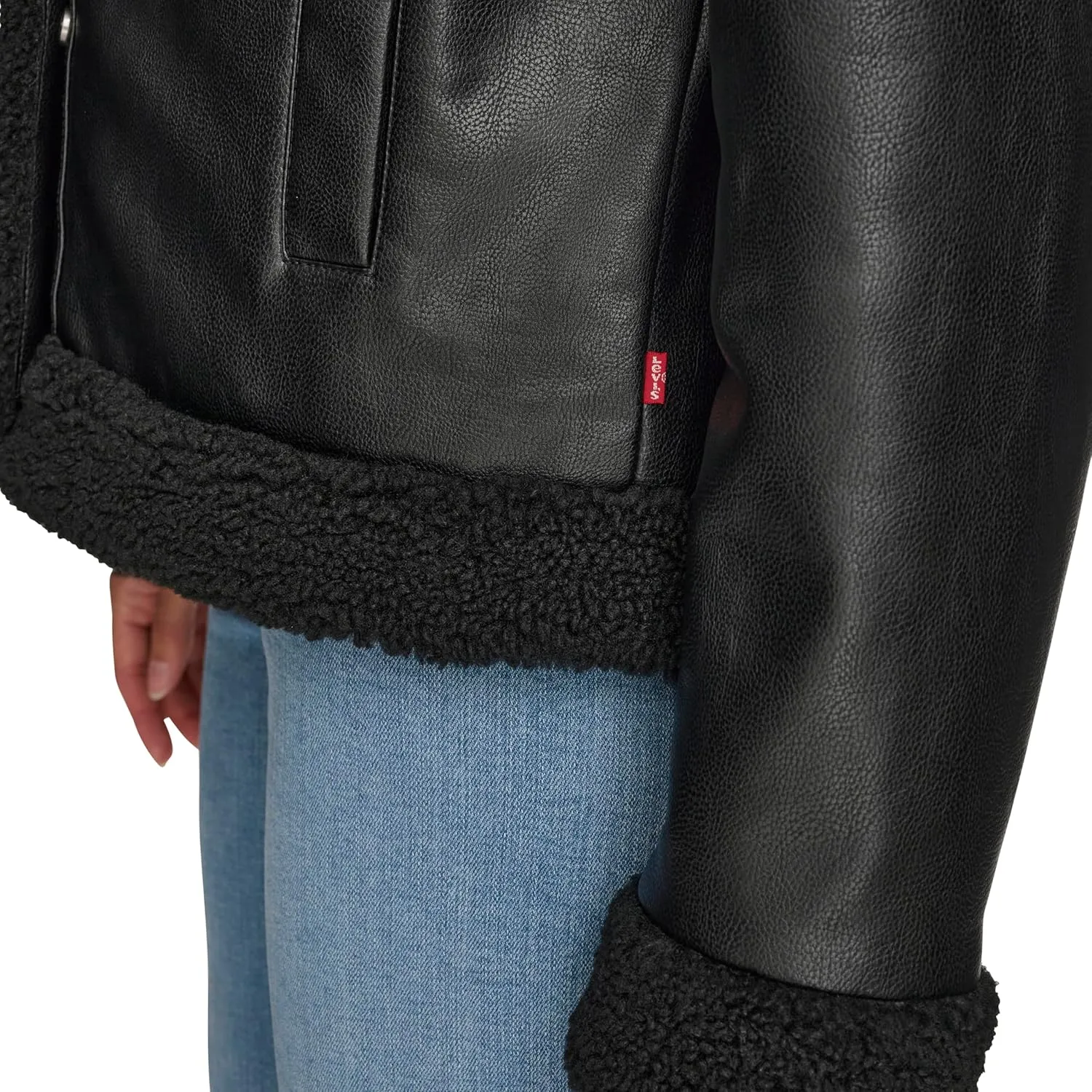Levi's Women's Faux Leather Sherpa Lined Moto Jacket