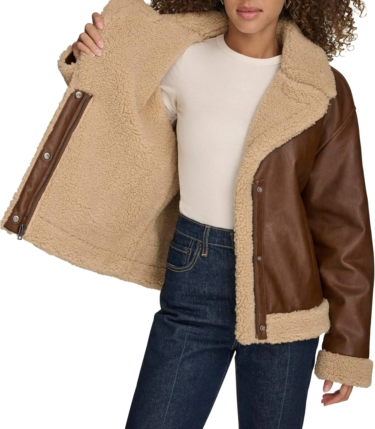 Levi's Women's Faux Leather Sherpa Lined Moto Jacket