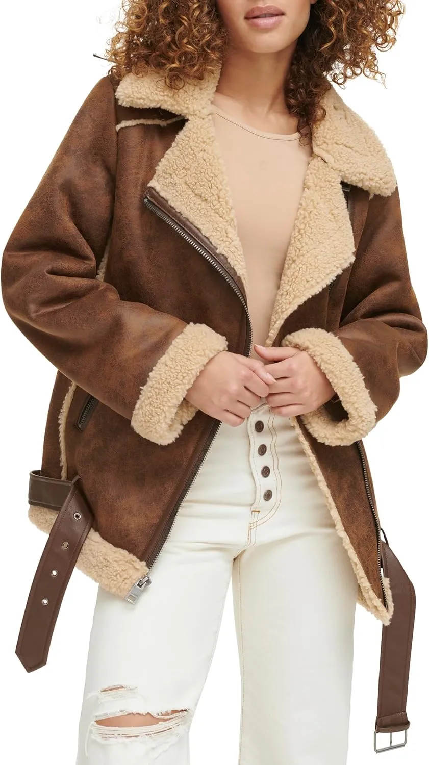 Levi's Women's Faux Shearling Moto