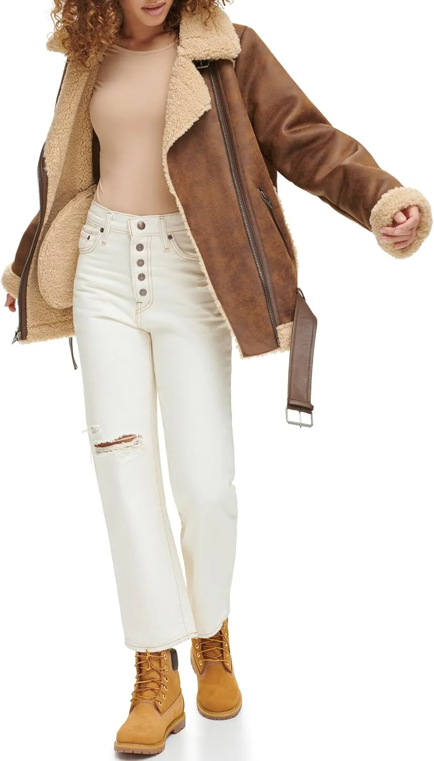 Levi's Women's Faux Shearling Moto
