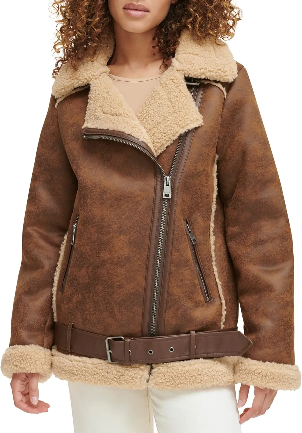 Levi's Women's Faux Shearling Moto