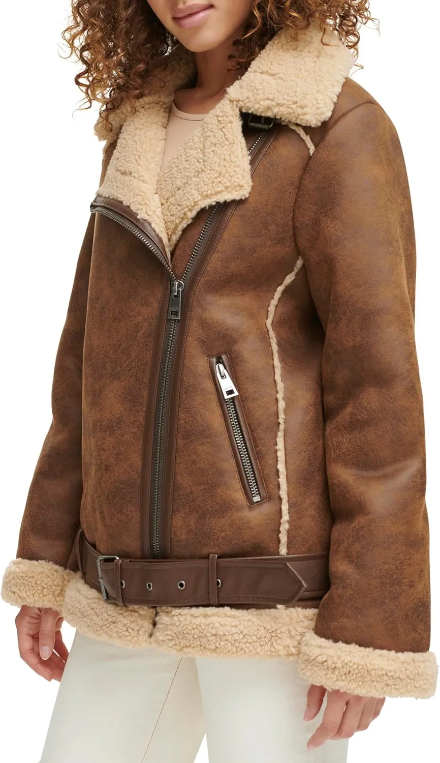 Levi's Women's Faux Shearling Moto