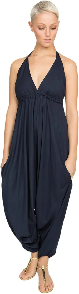 likemary Jumpsuits for Women - Comfortable & Sexy Onesie Halter Jumpsuit - One Size Rompers with Pockets - Sleeveless Jumper