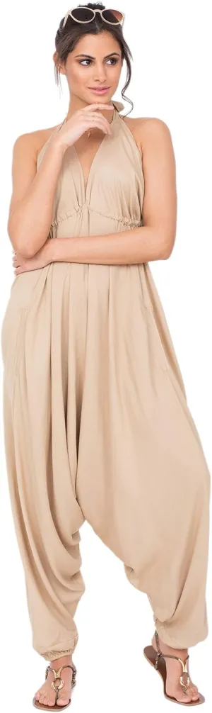 likemary Jumpsuits for Women - Comfortable & Sexy Onesie Halter Jumpsuit - One Size Rompers with Pockets - Sleeveless Jumper