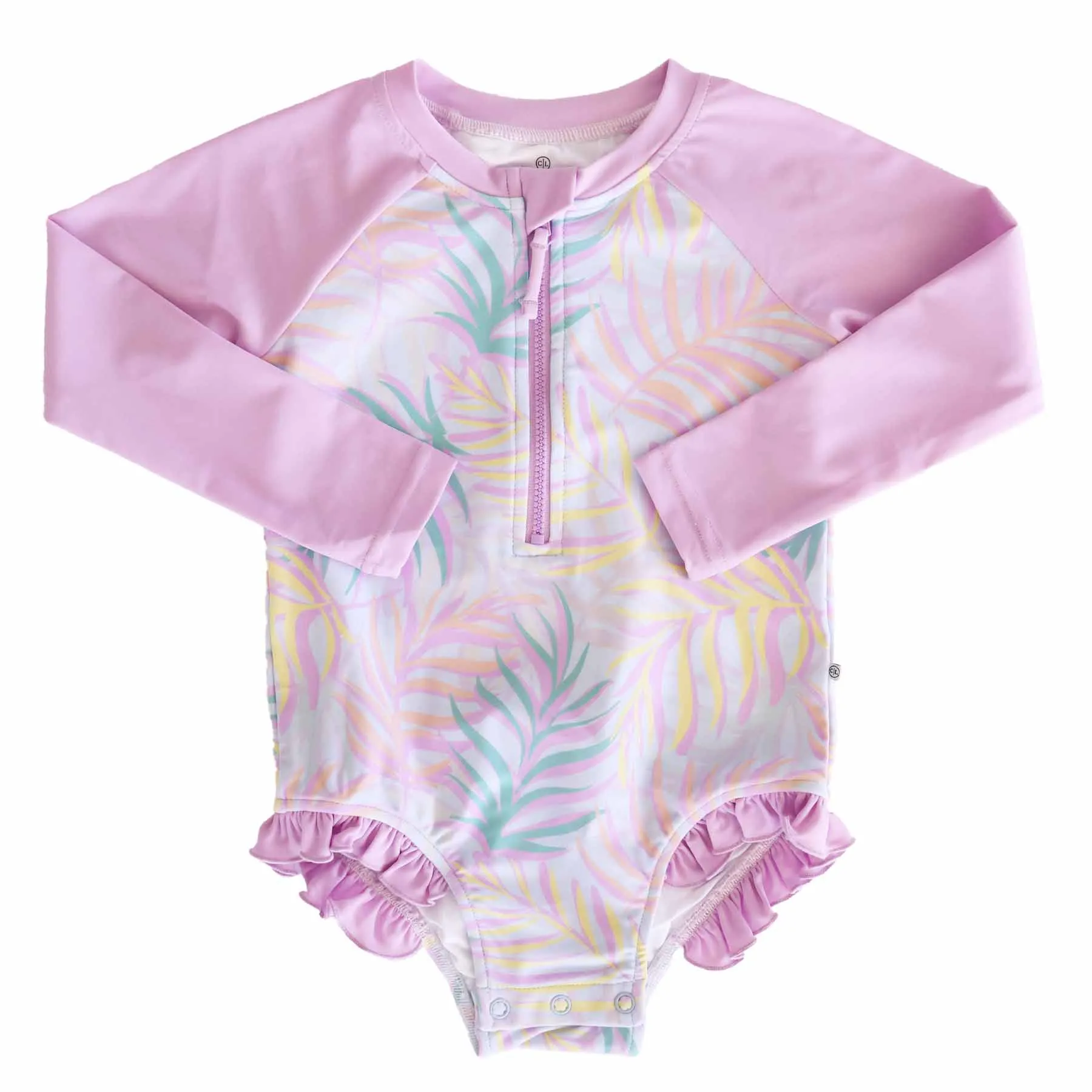 Long Sleeve Rash Guard with Front Zipper | Island Palms