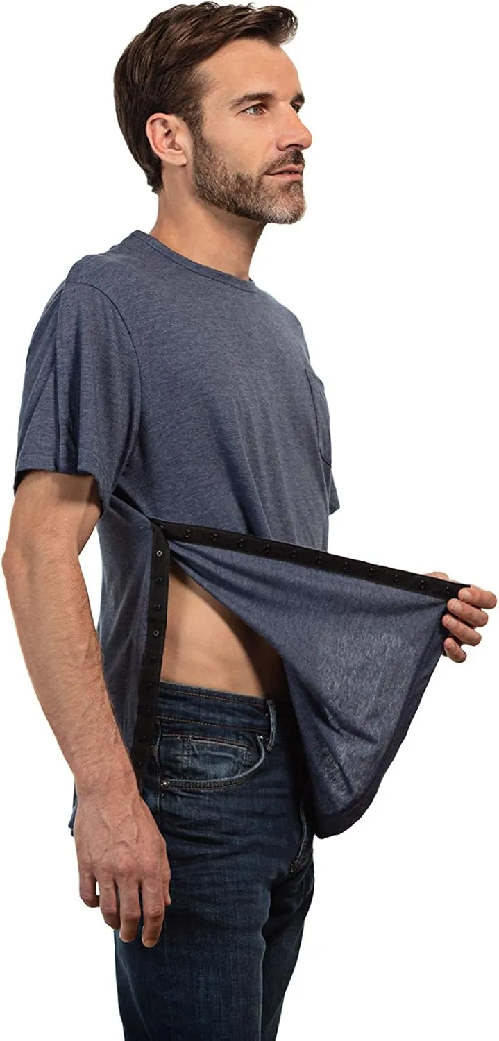 MAI Post Shoulder Surgery Shirts for Men - Tear Away Recovery Shirt, Premium Chemotherapy Clothing | Breathable & Comfortable