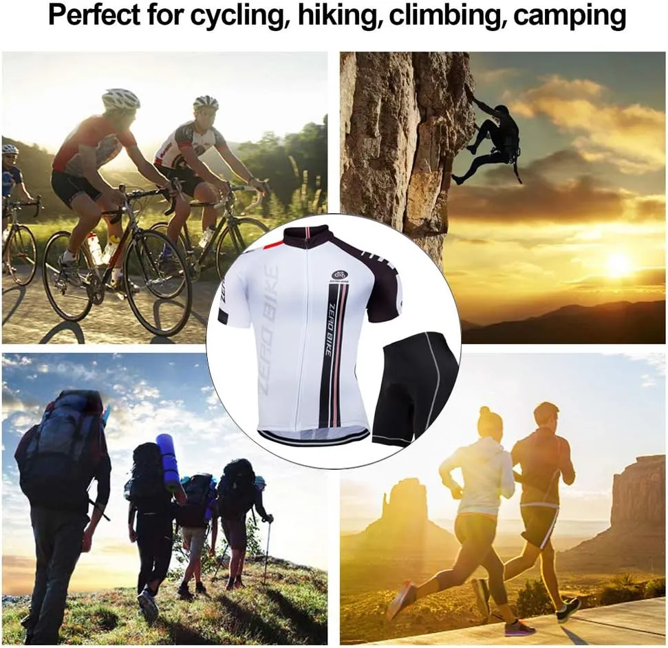 Men Breathable Quick Dry Comfortable Short Sleeve Jersey   Padded Shorts Cycling Clothing Set Cycling Wear Clothes