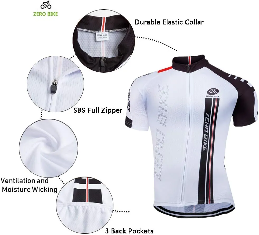 Men Breathable Quick Dry Comfortable Short Sleeve Jersey   Padded Shorts Cycling Clothing Set Cycling Wear Clothes
