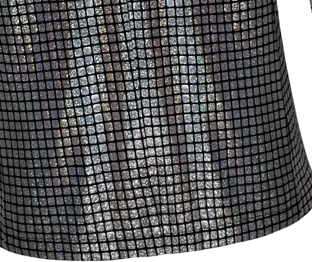 Men's 70s Disco Outfit Sequin Suit Set Metallic Shiny Jacket Slim Fit Pants Party Costume