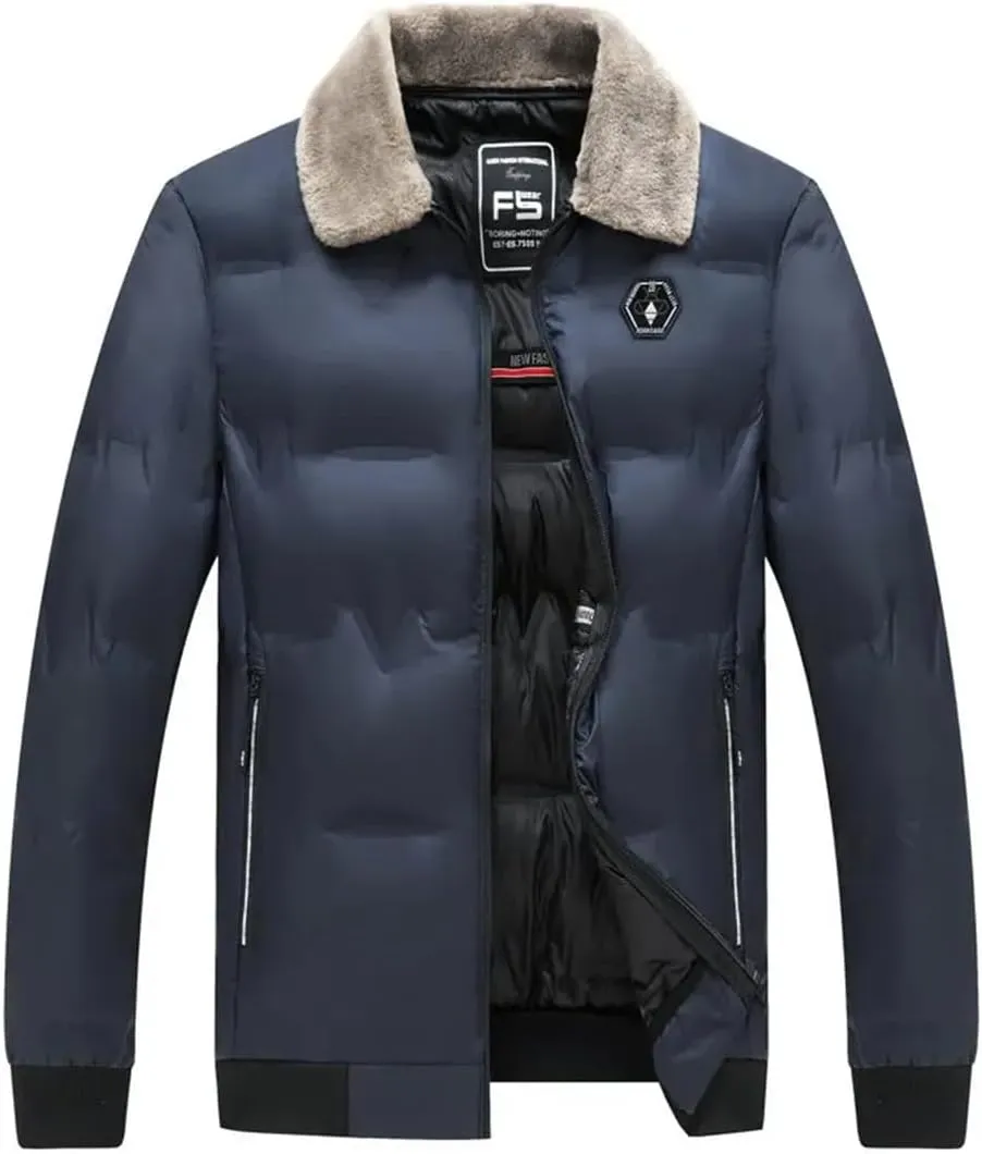 Men's Autumn And Winter Thick Warm Cotton-Padded Jacket Loose Comfortable Sports Large Size Coat