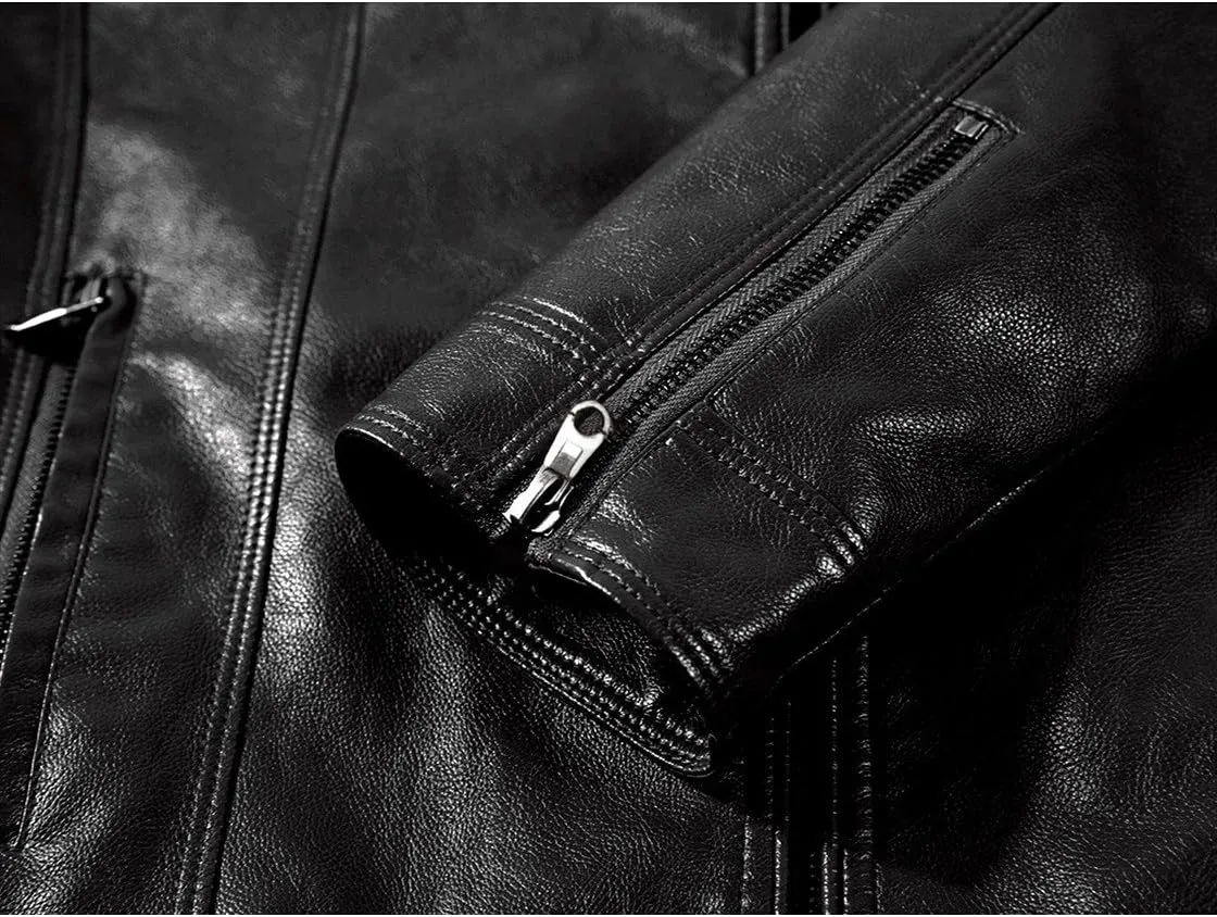 Men's Casual Faux Leather Jacket