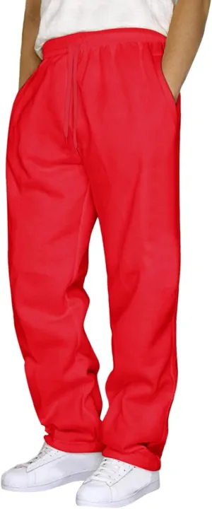 Mens Lightweight Jogging Pant Pockets Pull-On Work Joggers Loose Sports Casual Sweatpants Comfortable Pant