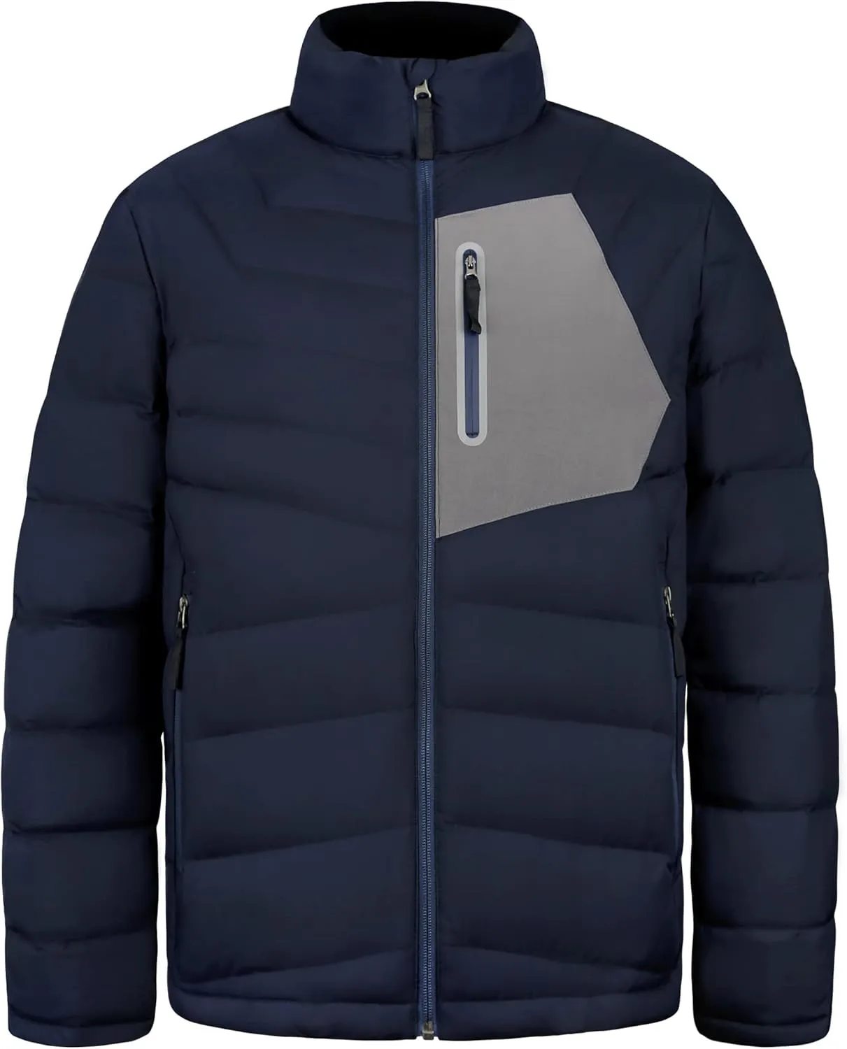 Men's Lightweight Puffer Jacket Insulated Water-Resistant Outdoor Winter Down Jacket for Men