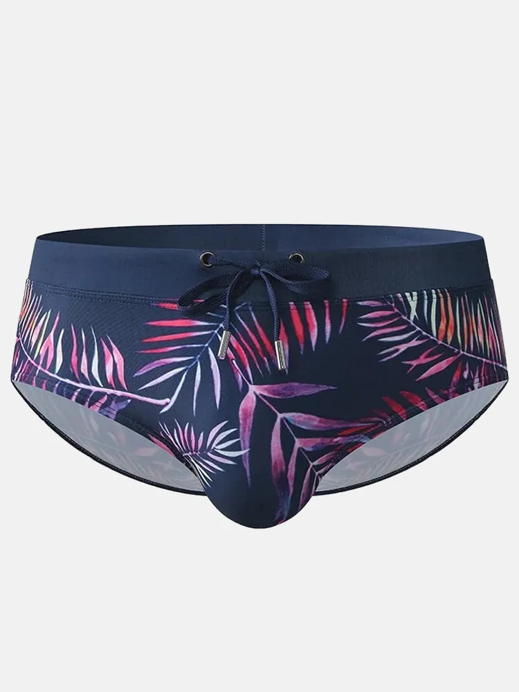 Men's Printed Low Rise Swim Briefs