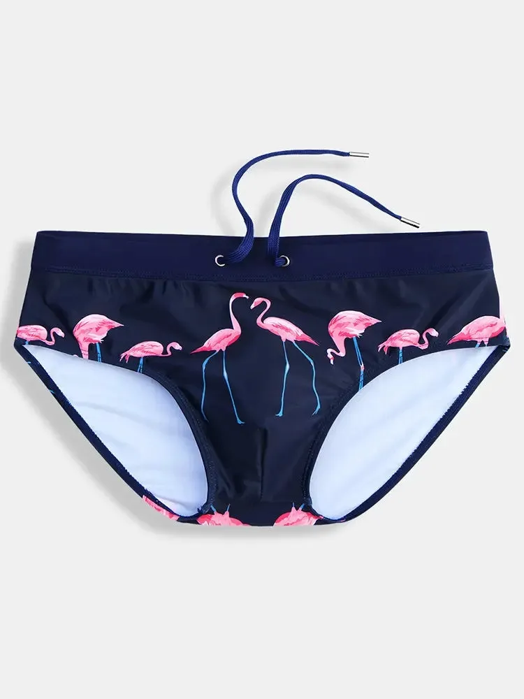 Men's Printed Low Rise Swim Briefs