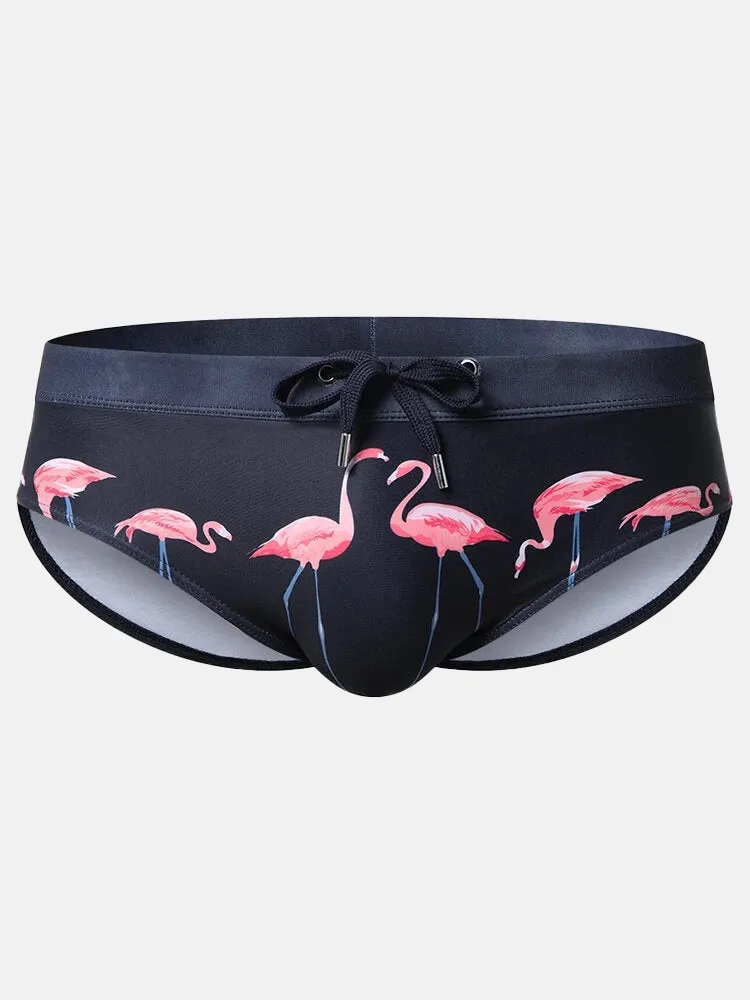 Men's Printed Low Rise Swim Briefs