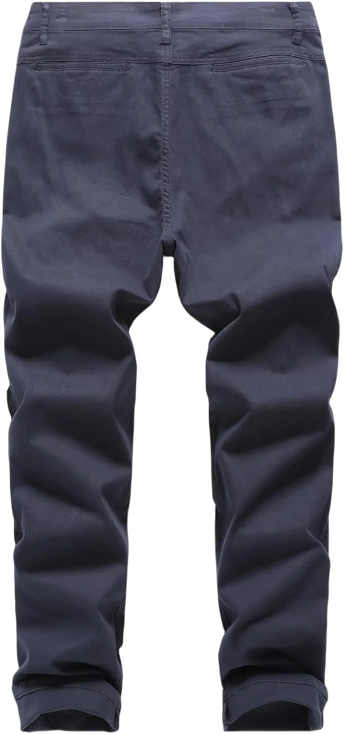 Men's Slim-Fit Stretch Cotton Fashion Tapered Casual Chino Pants