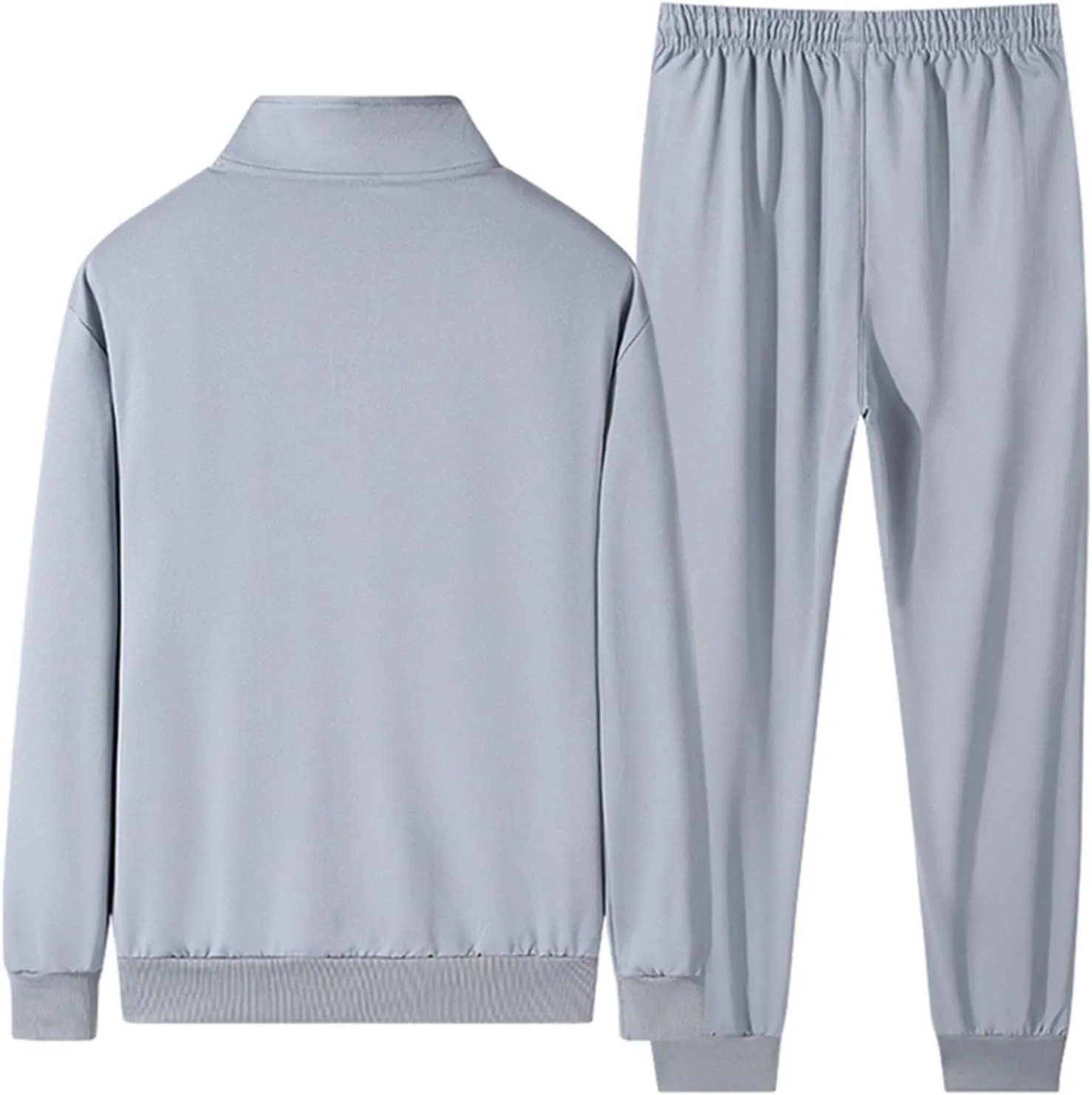 Men's Sweatsuits 2 Piece Spring Summer Loose Breathable Sport Youth Sportswear Full Zip Pocket Jacket Jogging Pants