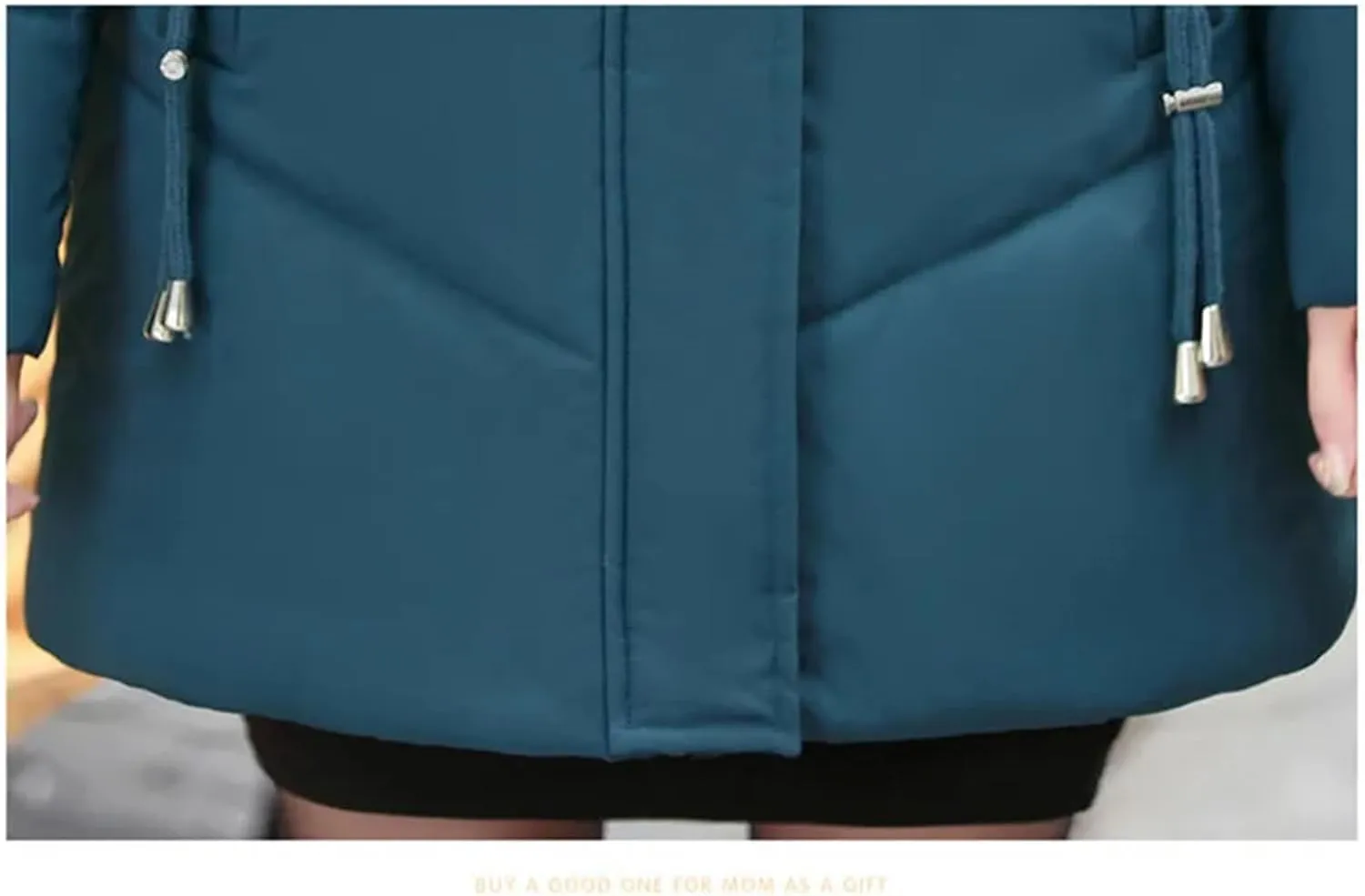 Middle-Aged Women's Parkas Jackets Winter Thick Fleece Warm Hooded Coats Down Cotton Padded Jacket Mother Overcoat