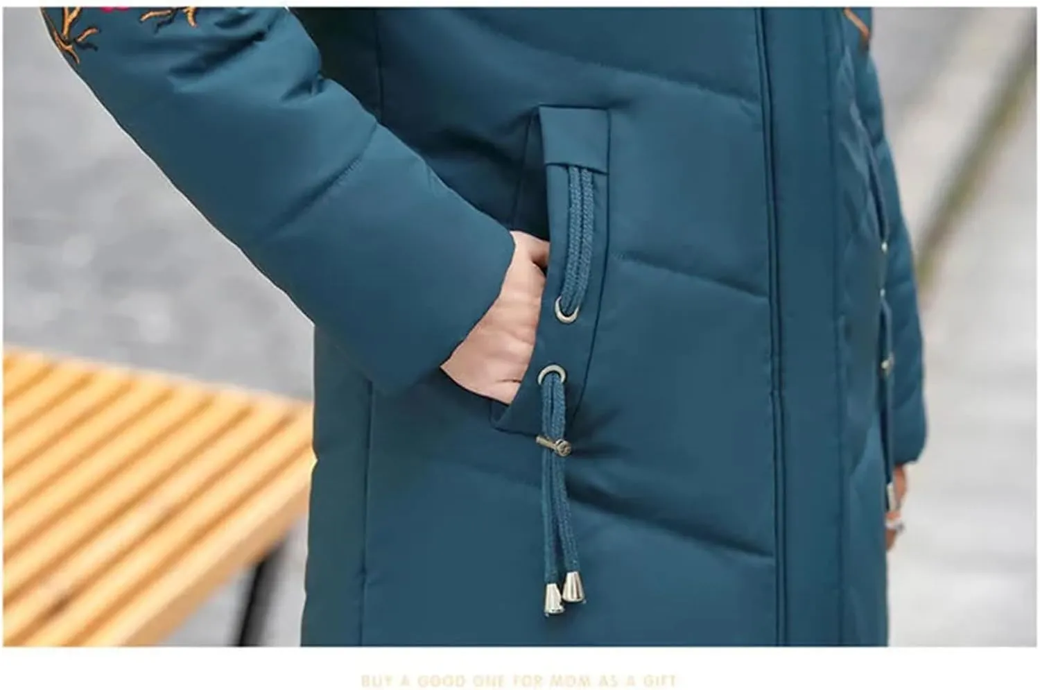 Middle-Aged Women's Parkas Jackets Winter Thick Fleece Warm Hooded Coats Down Cotton Padded Jacket Mother Overcoat