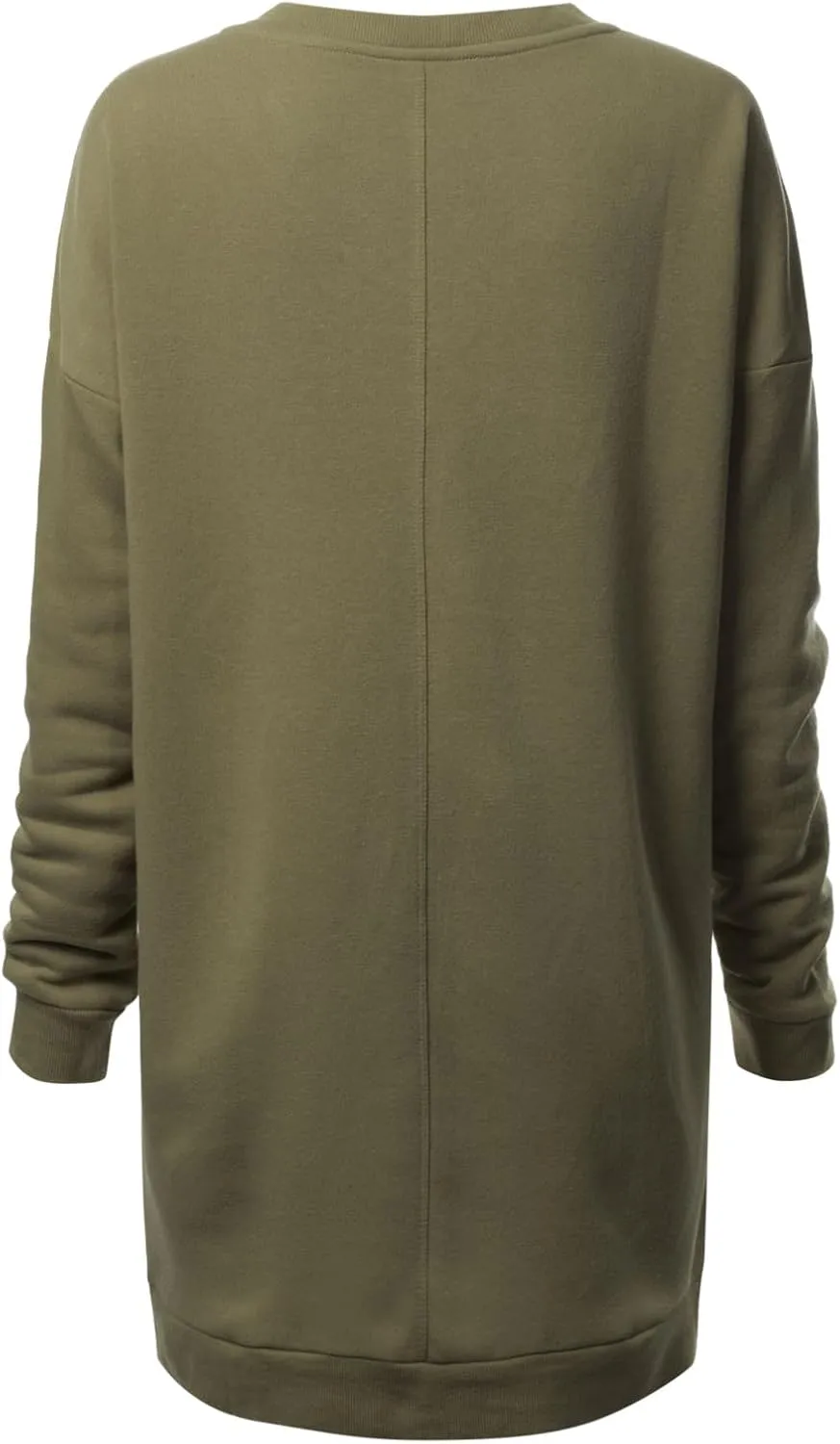 MixMatchy Women's Oversized Sweatshirts V-Neck Long Sleeve Tunic Pullover Fleece Sweater S-3X